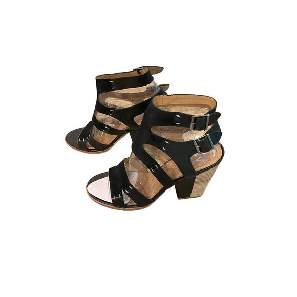 DV by Dolce Vita Poppi Dress Sandal Women's US 9.5 Black Suede Buckle Open Toe - Picture 1 of 5